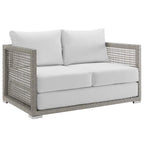 Afuera Living Wicker Patio Loveseat, Gray - 52in W x 32in D