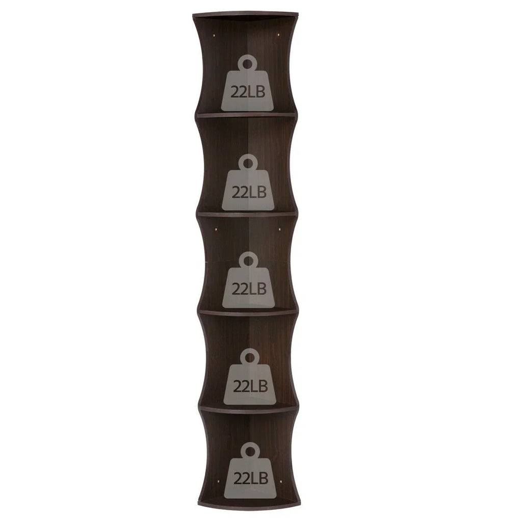 Nesuncia 77in H 5 Tier Corner Shelf Plant Stand Open Bookshelf