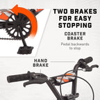 Mongoose 16 inch Mutant Kid's BMX Bike, Ages 3-5, Black & Orange - Mutant
