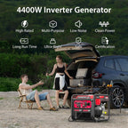 PowerSmart Gas Powered Portable Inverter Generator 4400W Starting / 3600W Rated