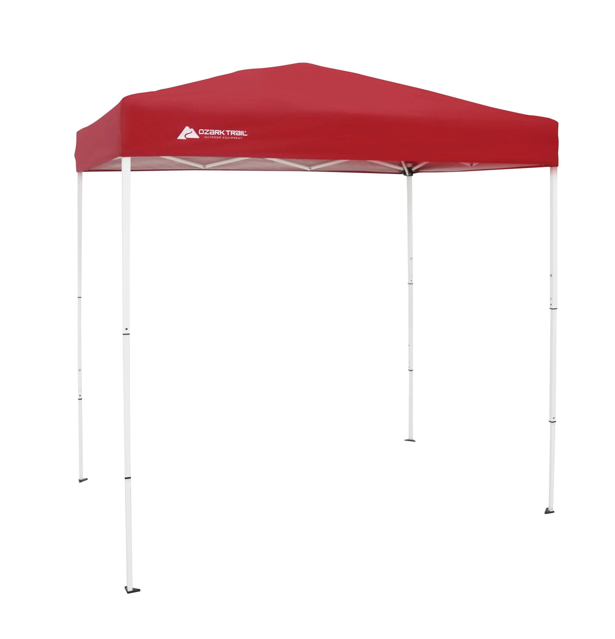 Ozark Trail Instant Canopy Outdoor Shade Shelter, Brilliant Red, 4 ft. x 6 ft. x 85 in.