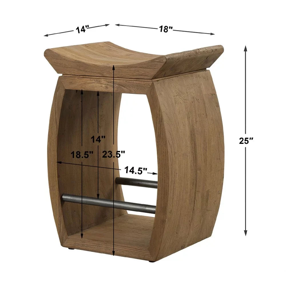 Bailey Street Home Modern Wood Counter Stool, 25 inch - 208-Bel-4361902