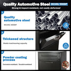 Gaonala Steel Package Delivery Box 19.6x14.4x44.9in Lockable Weather-Resistant Black