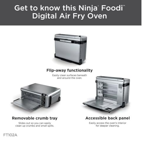 Ninja Foodi 9-in-1 Digital Air Fry Oven, Convection Oven, Toaster, Stainless Steel - 102A