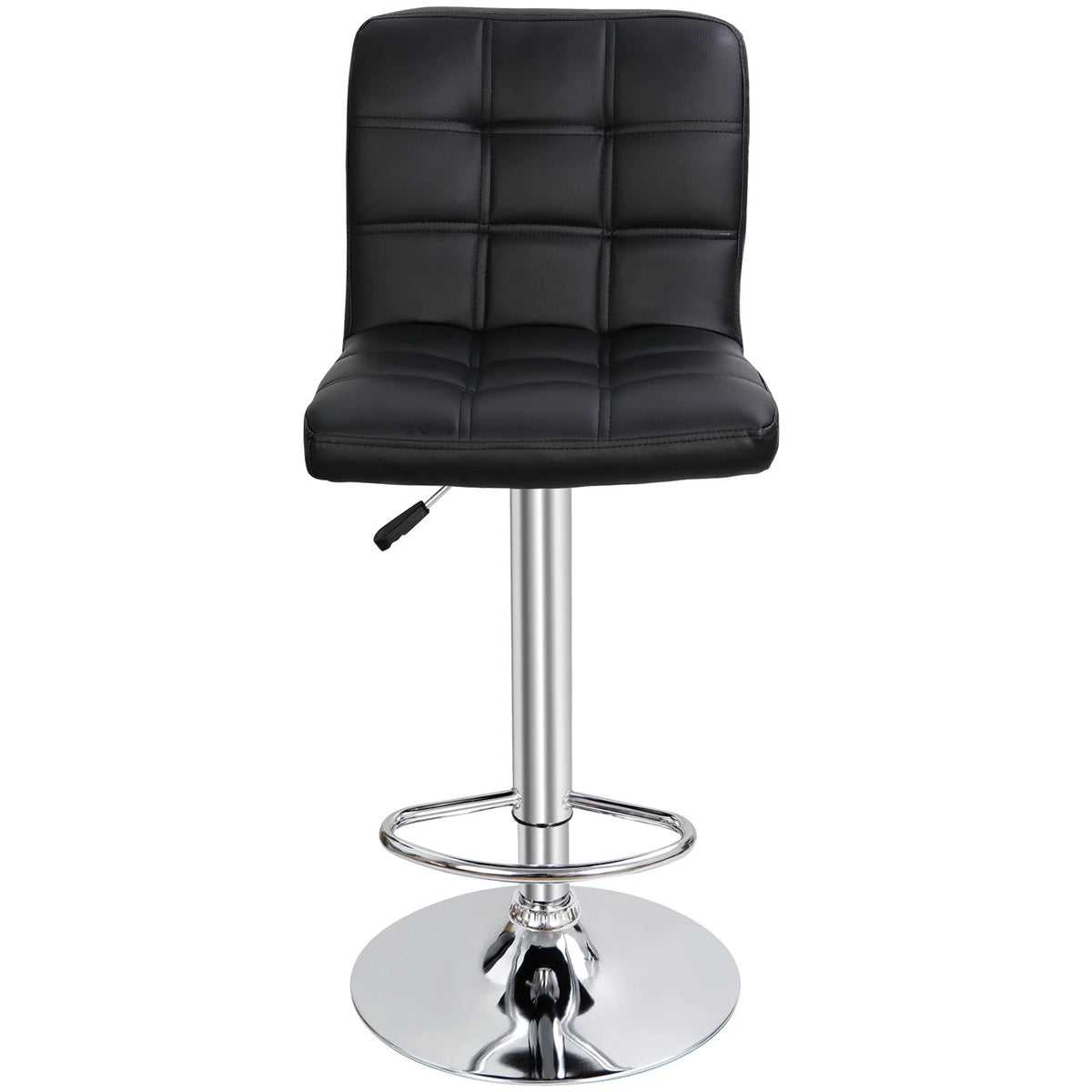 ZENY Bar Stool Set Of 4 With Soft Cushion And Metal Frame - Black