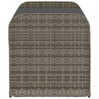 vidaXL Outdoor Poly Rattan Storage Bench With Cushion, Black, 45.3 x 20.1 x 20.5 in