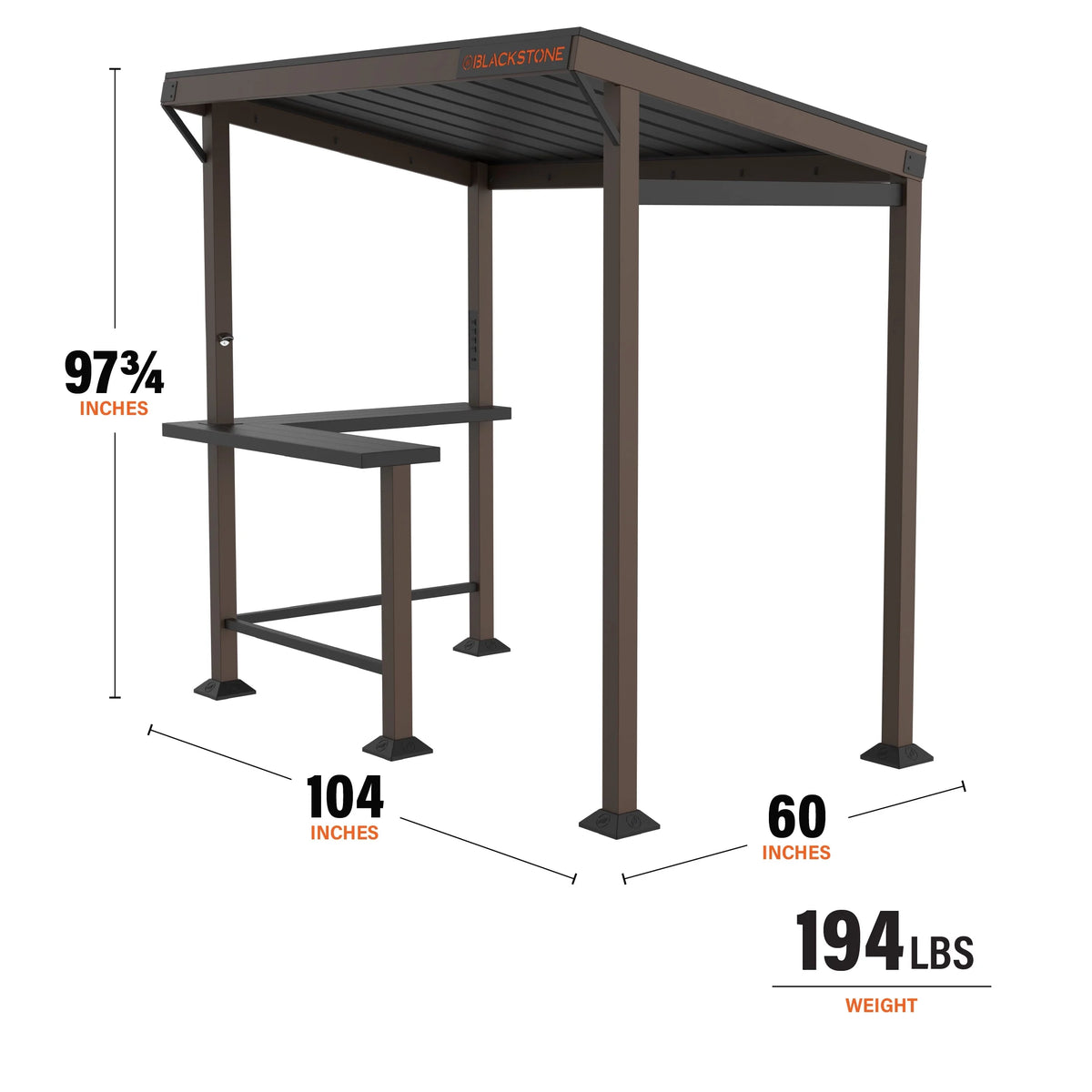 Blackstone Outdoor Griddle/Grill Pavilion, 5' x 8' - 6001