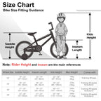 Glerc Kids BMX Style Bicycle 14 Inch Blue With Training Wheels And Coaster Brake