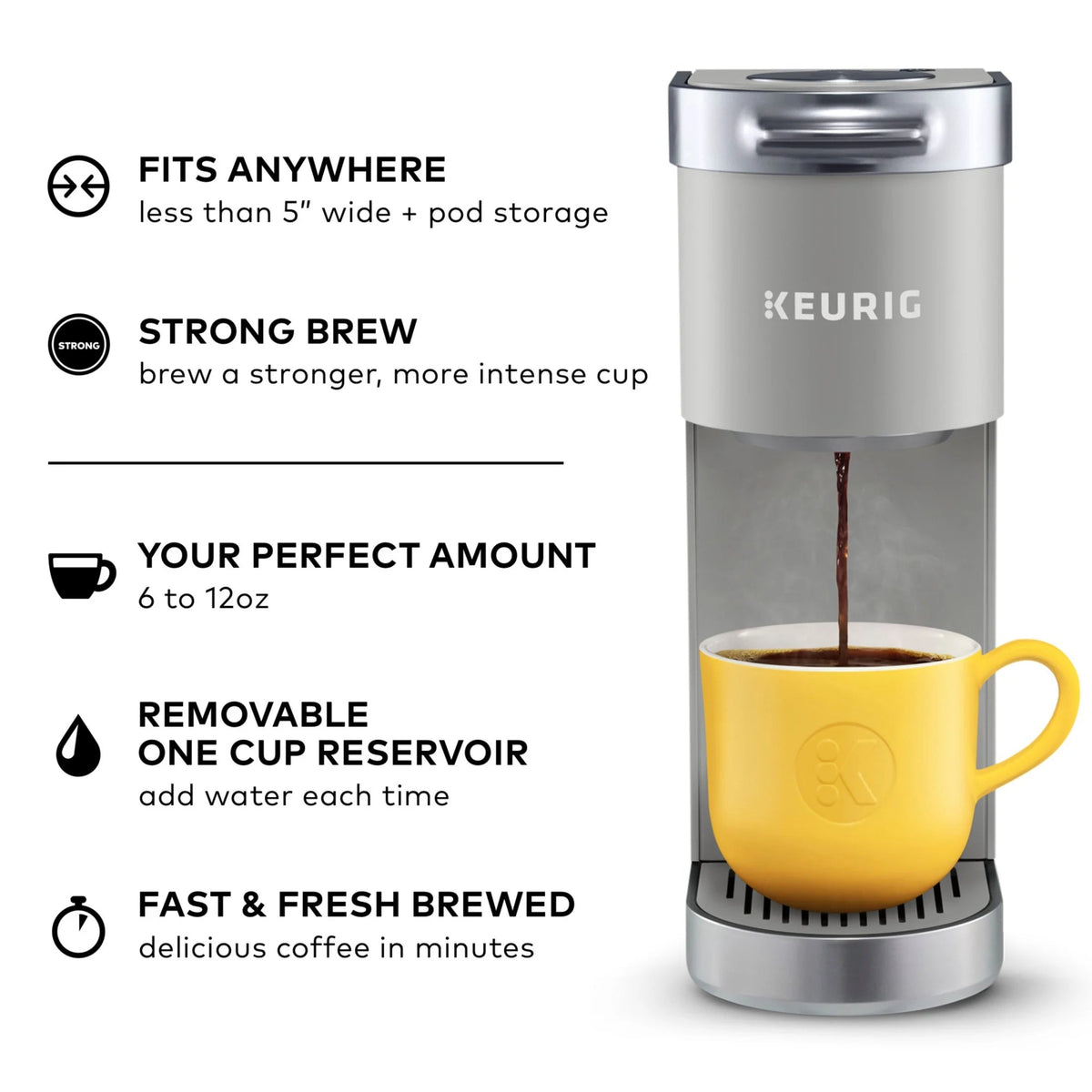 Keurig Single Serve K-Cup Pod Coffee Maker, Dusty Rose - K-Mini Plus