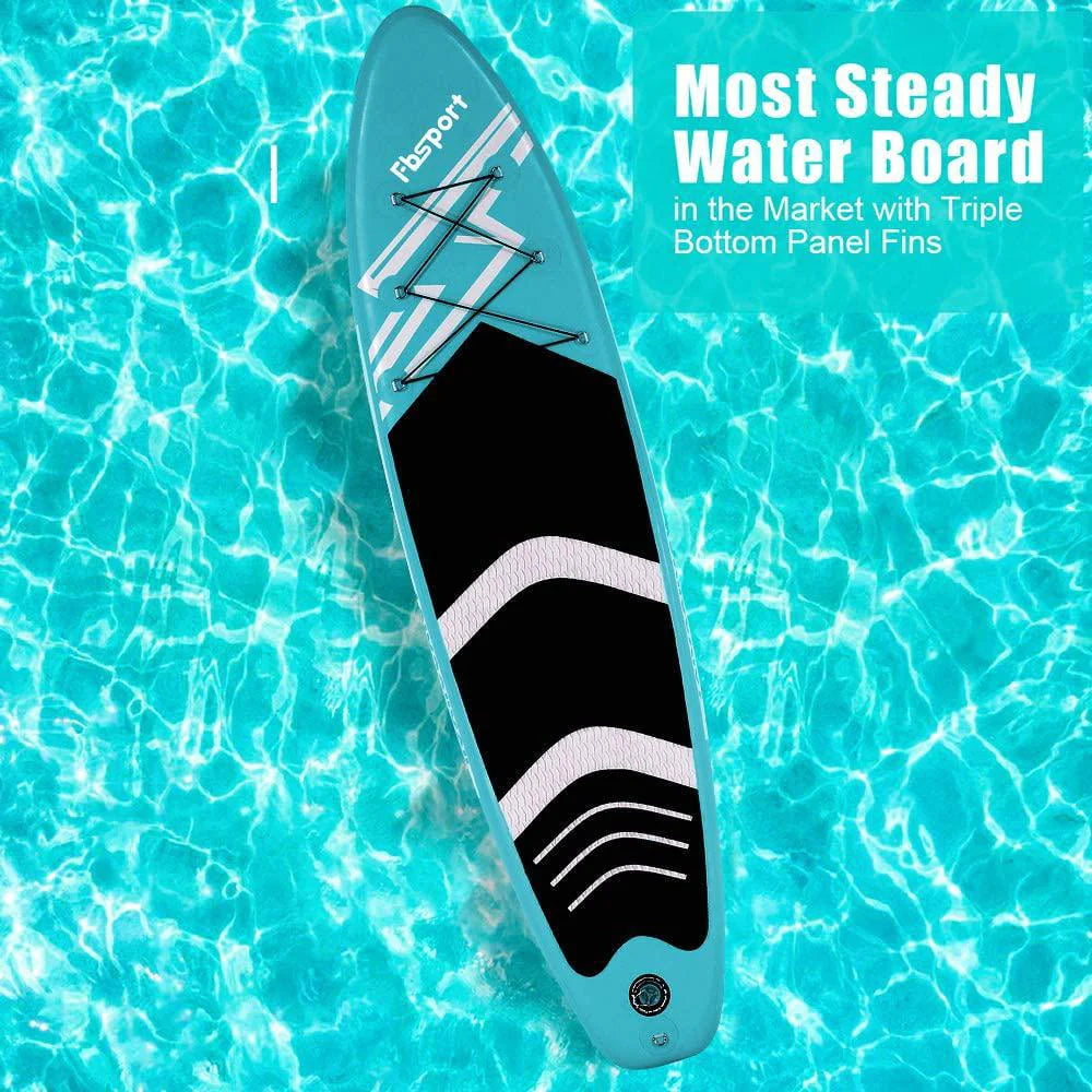 FBSPORT Inflatable Stand Up Paddle Board 11ft x 33in x 6in With SUP Accessories