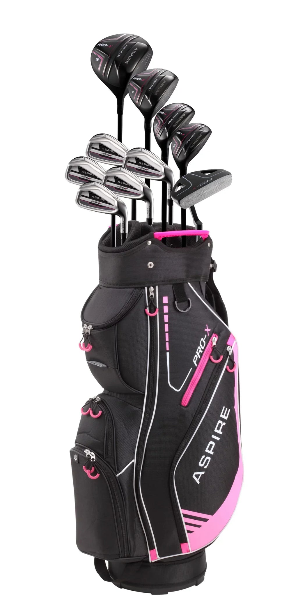 Aspire PRO-X Women's Complete Right-Hand Golf Club Package Set - Regular And Petite Sizes