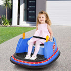 12V Toddler Battery Powered Bumper Car With Dual Joysticks And 360 Degree Spin