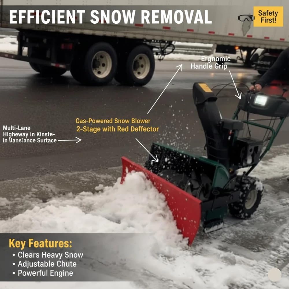 Throwerblade Snowplow Kit With Blade And Hardware - 22 To 32-inch 2-Stage And 3 Stage Snowblower Attachment