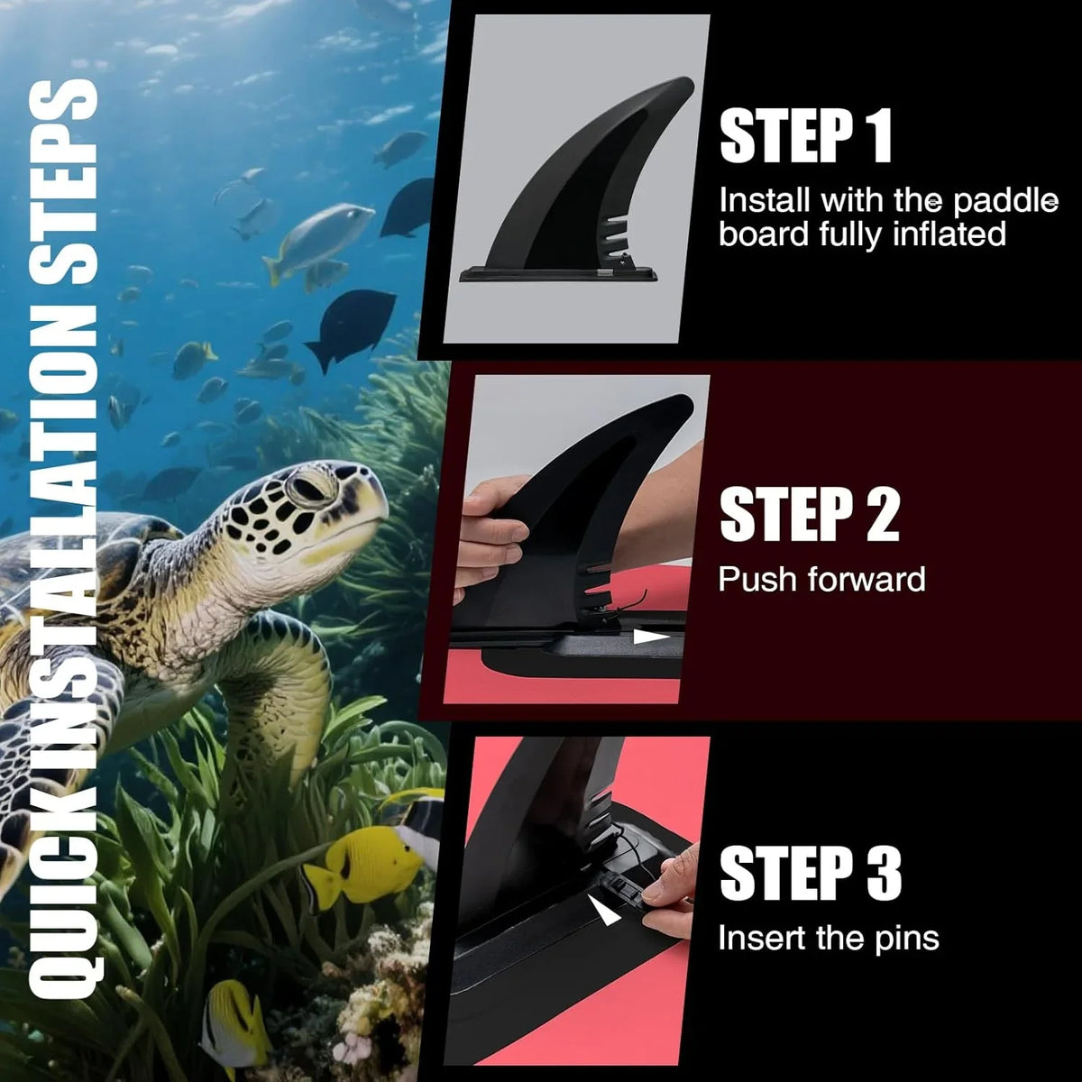 FunWater Inflatable Stand Up Paddle Board, 11 ft x 32 in x 6 in - SUP Paddle Accessories