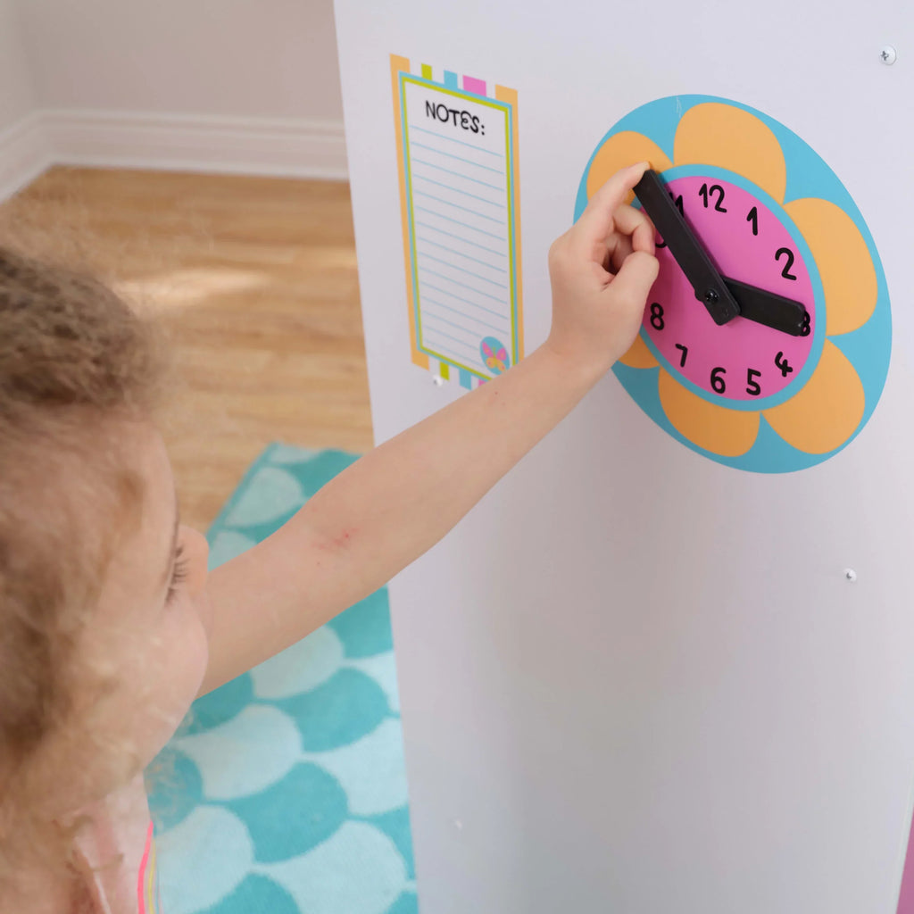 KidKraft Deluxe Big And Bright Wooden Play Kitchen For Kids - Neon Colors