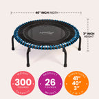JumpSport Fitness Trampoline 39 Inch Teal/Black - 350 Pro