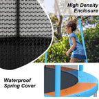 SHINPT 14ft Outdoor Trampoline With Safety Net, Basketball Hoop And Ladder