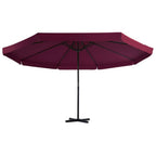 vidaXL Garden Parasol, Azure Blue Polyester With PA Coating, 196.9in x 118.1in