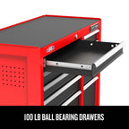 2000 Series 26-in W x 36.5-in H 5-Drawer Steel Rolling Tool Cabinet - Red
