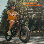 HiKeep Adult Fat Tire Electric Bike, 20 inch, 1500W Peak, 48V 15Ah, Black - K6-L-1.0