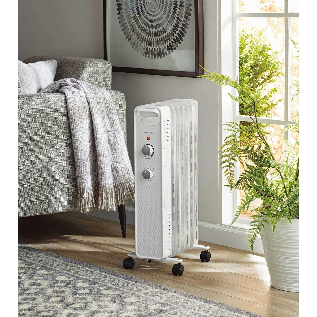 Mainstays Mechanical Oil Filled Electric Radiant Space Heater 1500W - WSH07O2AWW