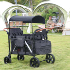 Cochildor 4 Seater All-Terrain Wagon Stroller, 300 lb Capacity, Light Grey - ST4N