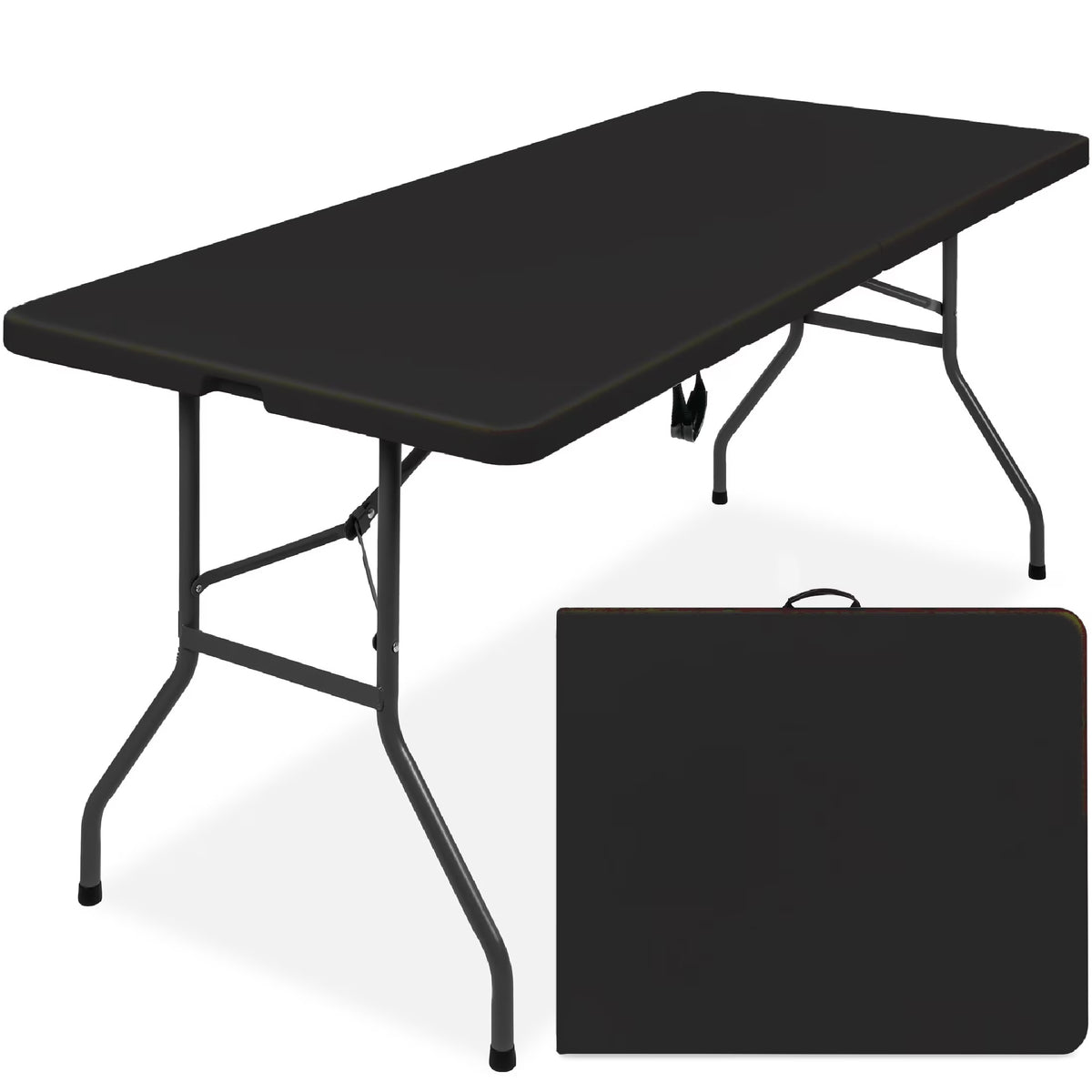 Best Choice Products 6ft Plastic Folding Table, 72in x 30in x 30in, White