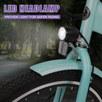 Docred 24in Electric Tricycle, 7 Speed 3 Wheel E-Bike With Large Basket, 350W 36V 10.4Ah - 15.5 MPH