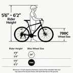 21 Speed Hybrid Bike 700C Disc Brake City Bicycle