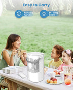 Portable Evaporative Air Cooler With 180 Degree Auto Rotation, 3 Wind Speeds, 2-4H Timer, 1000ml Tank