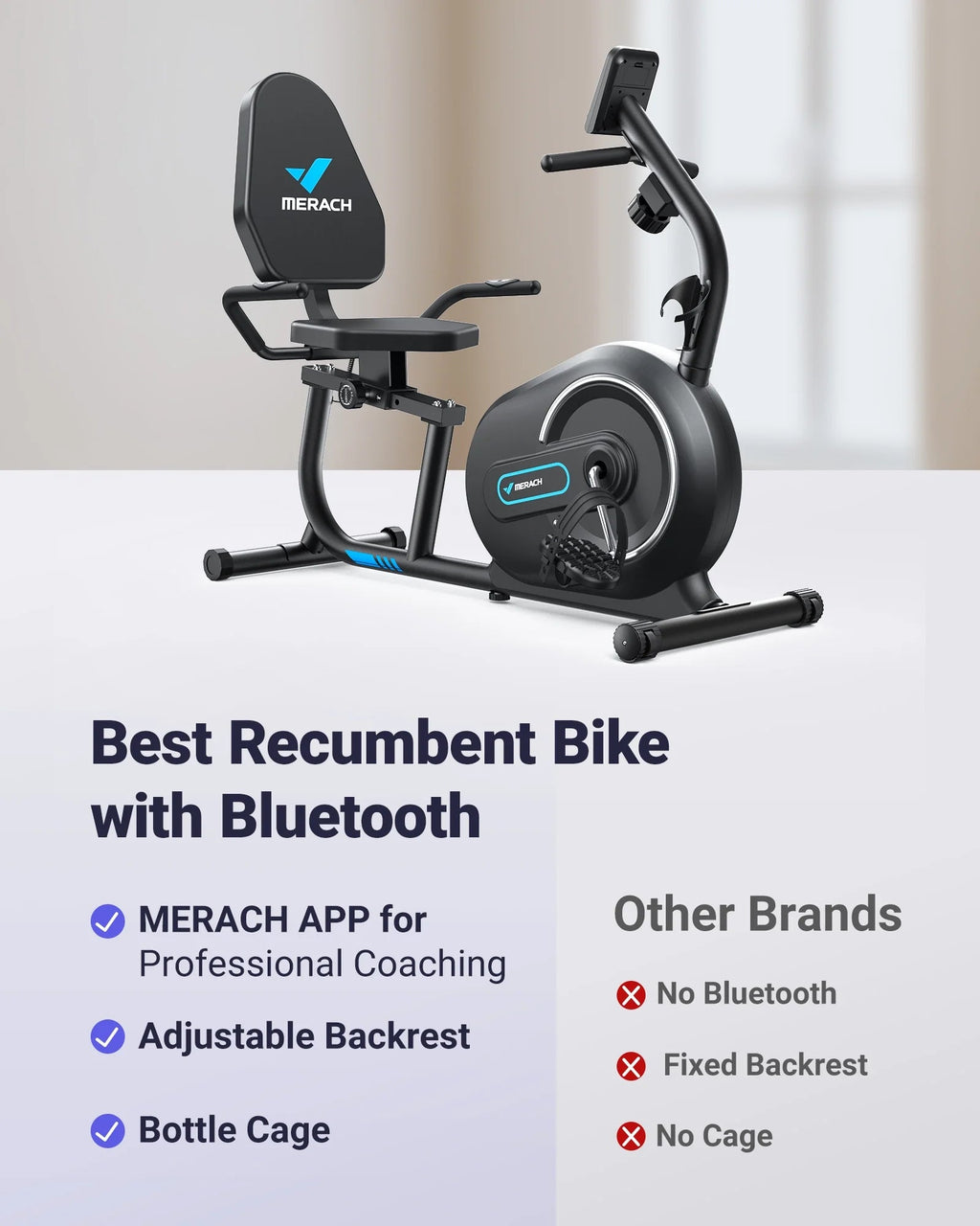 MERACH Recumbent Exercise Bike - S08 / S23