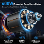 26 in Adult Electric Bike, 400W Motor, 25 MPH Top Speed, 40 Miles Range