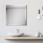Frameless Beveled Prism Wall Mirror - Clear