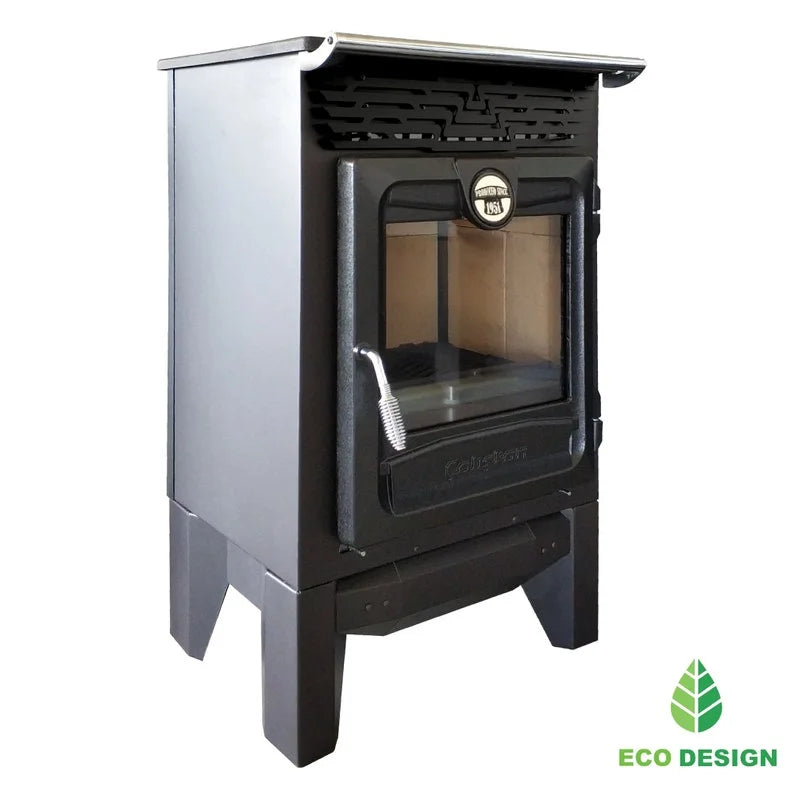 Indoor Wood Burning Cooking Stove 57cm x 55,5cm x 99,5cm, Matte Black - Stove 315