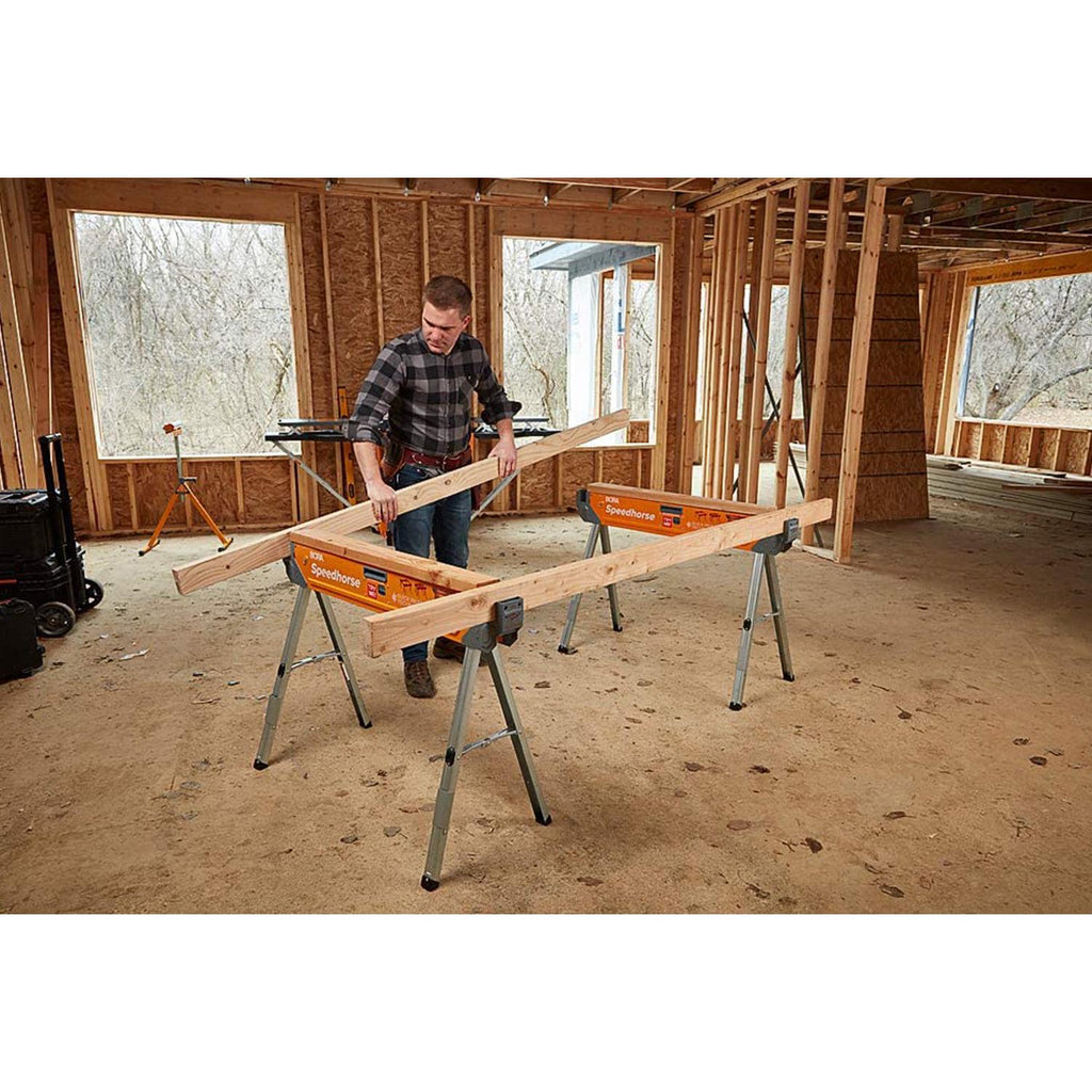 BORA Steel Speedhorse Sawhorse With Auto Release Legs, 30 in H, 2-Pack - PM-4500T