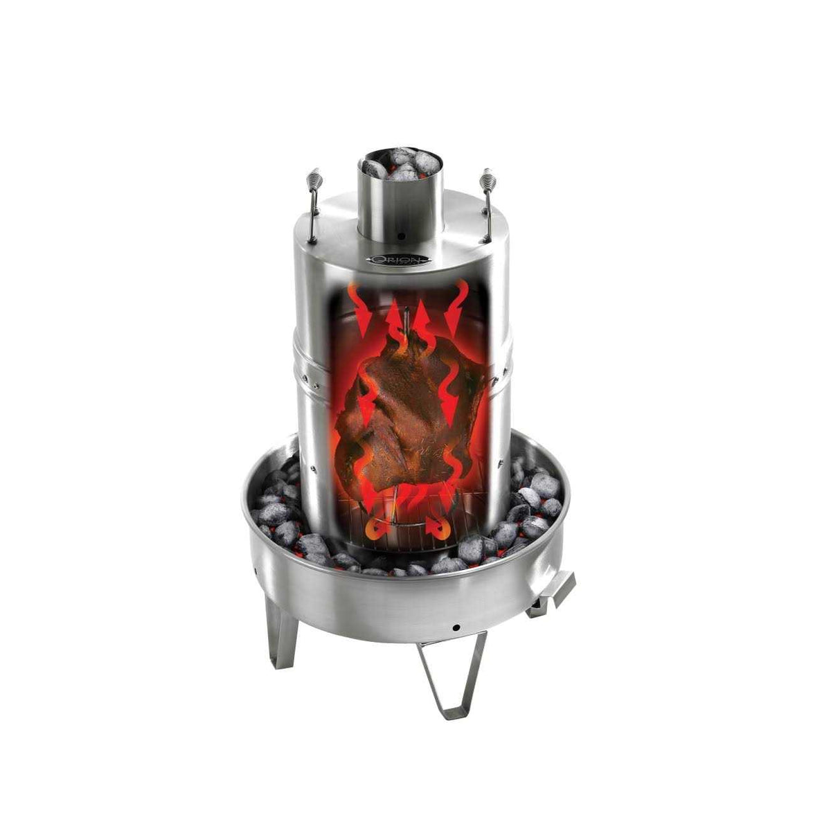 Orion Charcoal Cooker - Stainless Steel, 3 Cooking Grates