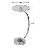 Bailey Street Home Drink Table 26.5 inch Polished Nickel Plated/Crystal Finish - 208-Bel-4541995