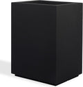 PolyStone Tall Indoor/Outdoor Column Planter, 18 in L x 23 in W x 30 in H, Black - Cozumel