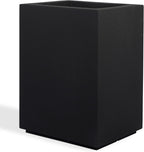 PolyStone Tall Indoor/Outdoor Column Planter, 18 in L x 23 in W x 30 in H, Black - Cozumel