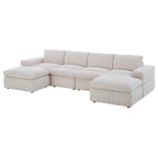 134in Wide Reversible Modular Sectional With Ottoman
