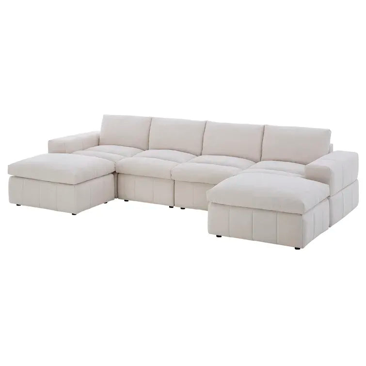 134in Wide Reversible Modular Sectional With Ottoman