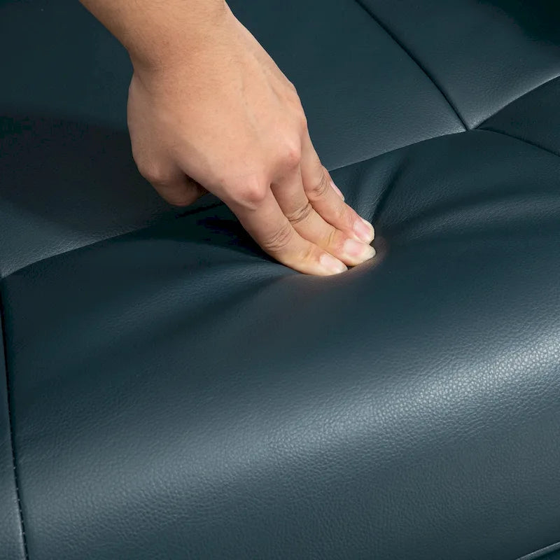 HomCom Faux Leather Manual Swivel Recliner Chair With Extendable Footrest