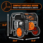 WEN 5600-Watt Portable Generator, Electric Start, 224cc, Transfer-Switch And RV-Ready - GN5602X