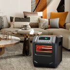 Lifesmart Infrared Quartz Space Heater, 4 Element 1500W, Black
