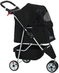 Bestpet Pet Stroller, 3 Wheels Travel Folding Carrier - T13