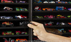 Hot Wheels Display Case With Exclusive Mercedes-Benz 190E 1:64 Scale Sports Car