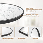 Arched Full Length Floor Mirror With Aluminum Alloy Frame - 65x22, 71x24, 71x28, 71x32