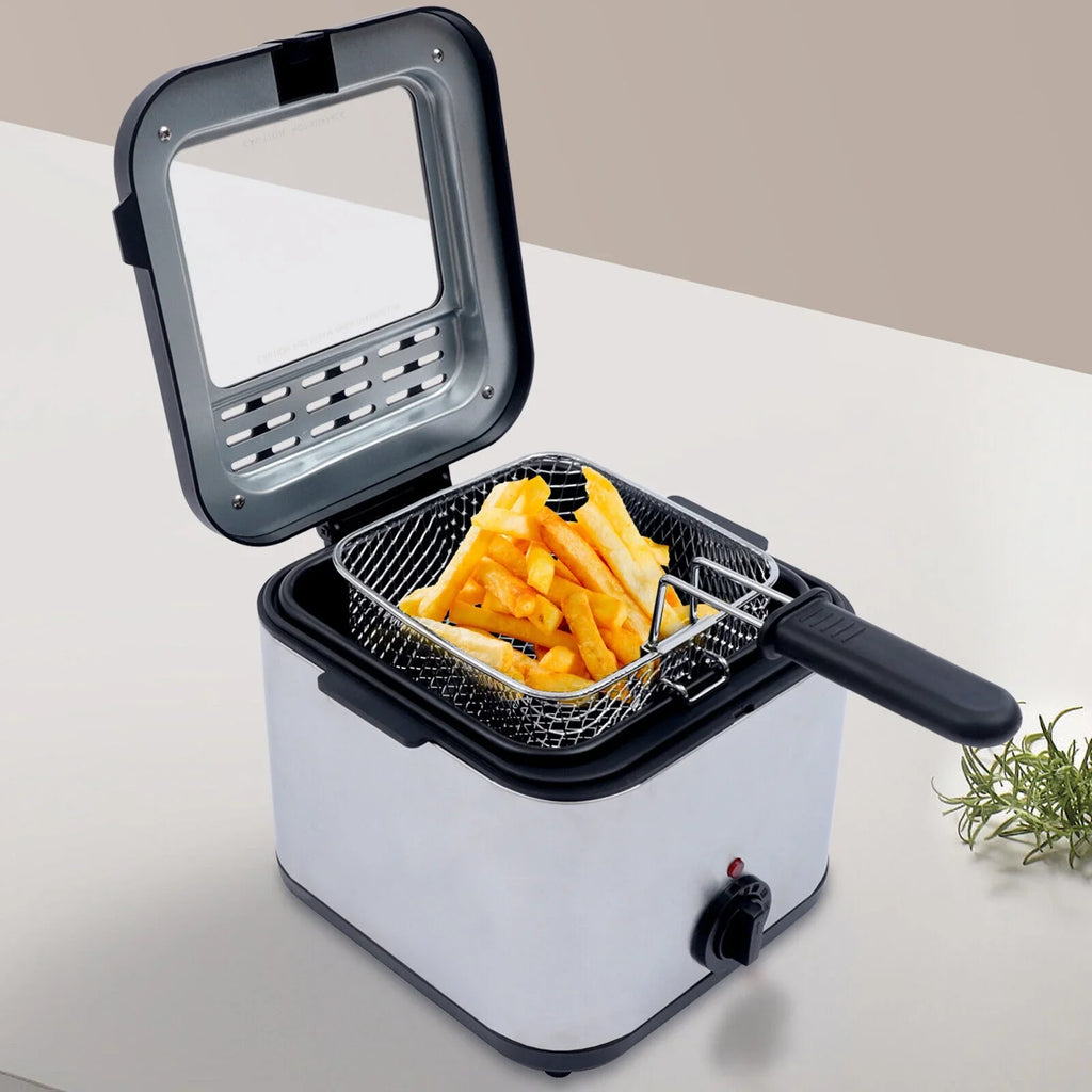 1000W 2.5L Deep Fryer With Basket, View Window And Oil Dripping Hook