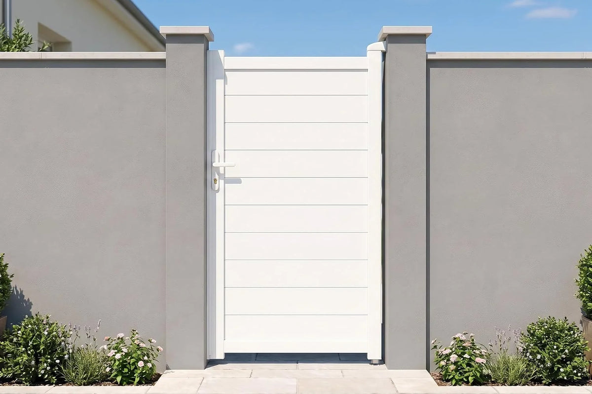 Casanoov Aluminium Folding Driveway Gate 4m x 160cm Grey - KIT-000024
