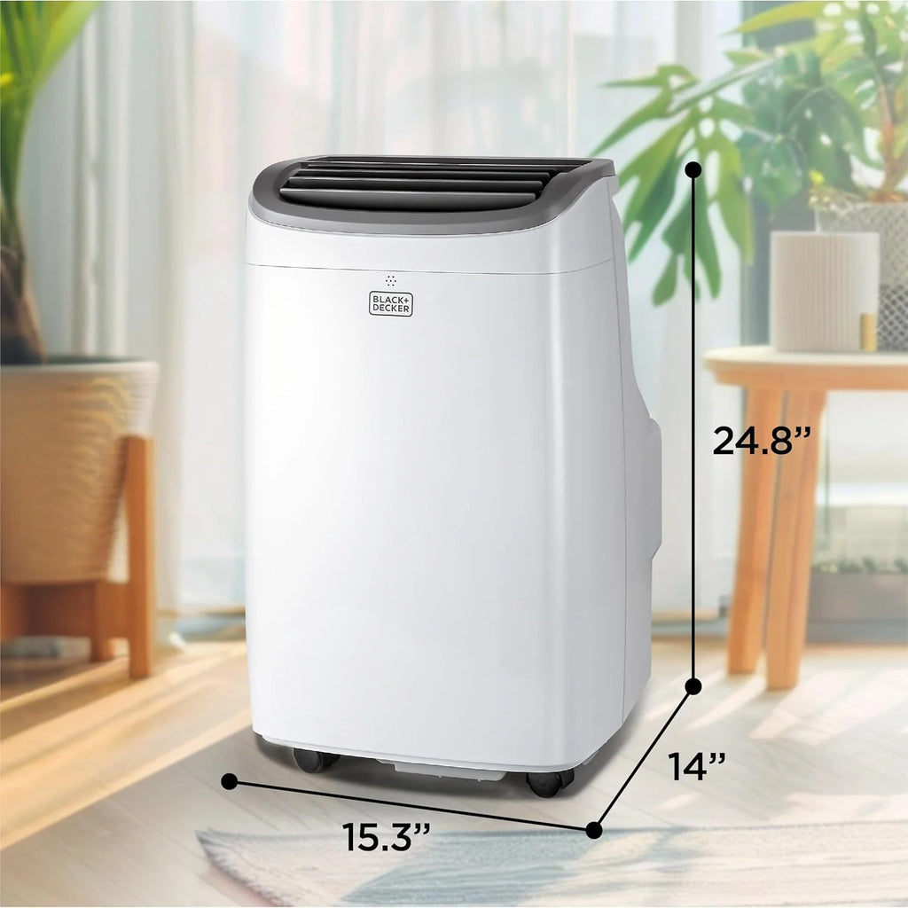 BLACK+DECKER Portable Air Conditioner 10,000 BTU for Rooms up to 450 Sq. Ft., White